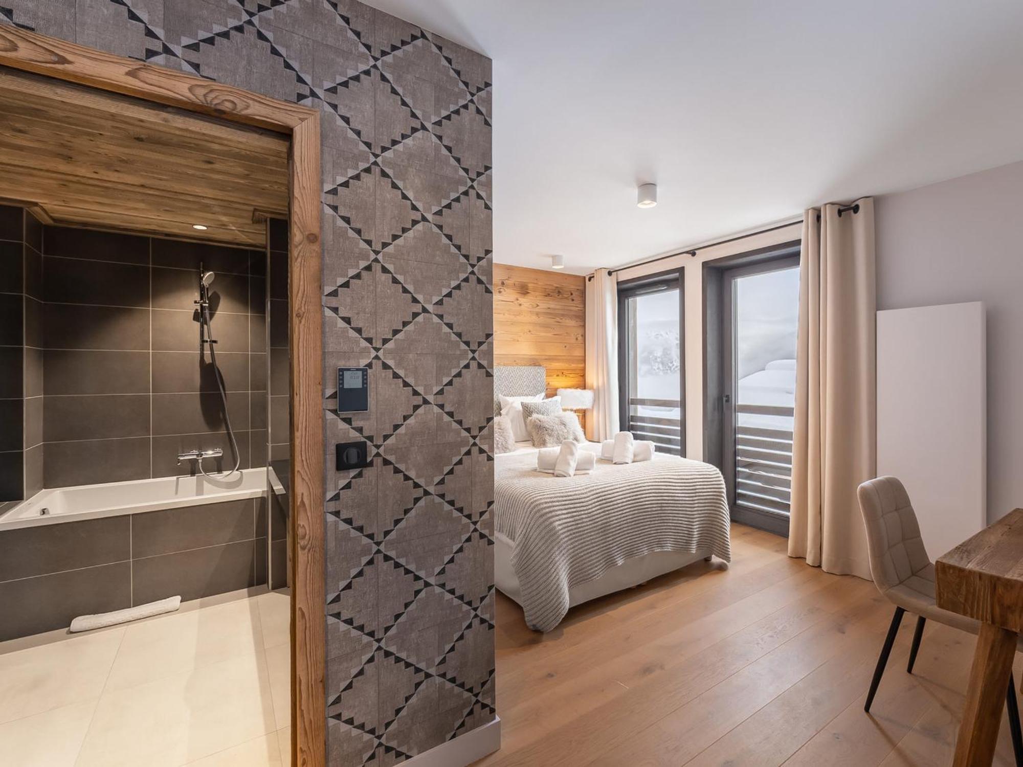 Apartment Spacieux Neuf Proche Pistes Avec Cheminee Et Parking - Fr-1-562-68 *